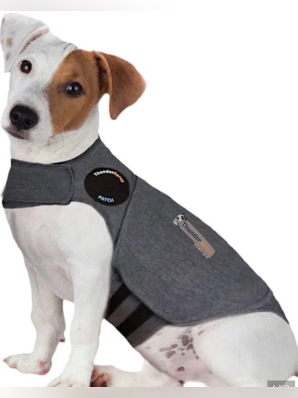 ThunderShirt Calming Dog Vest Anti-Anxiety Dog Wrap Jacket Gray - Size Large